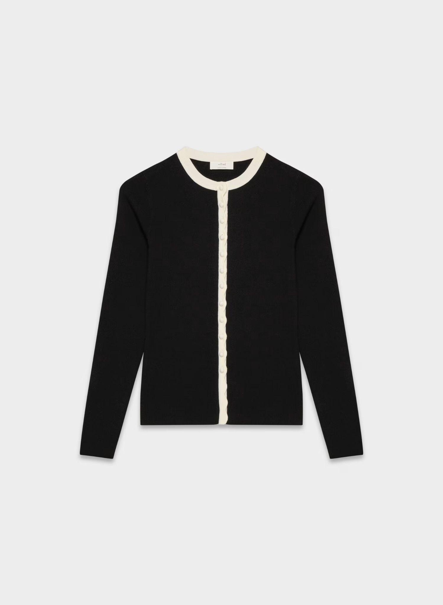 Contrast Trim Cardigan