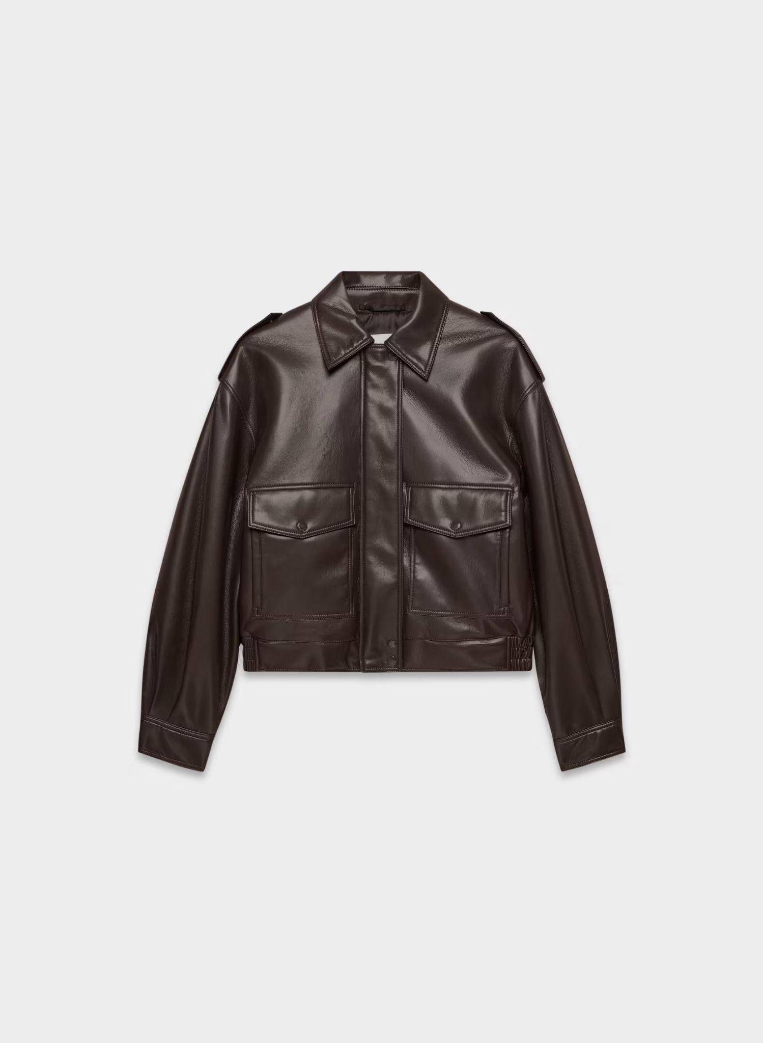 Vegan Leather Bomber